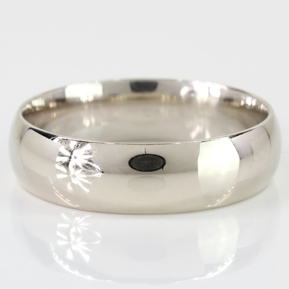 10K White Gold Men's Wedding Band Ring by Tessler & Weiss